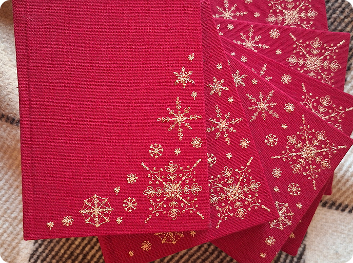 Блокноты красные, 6 штук